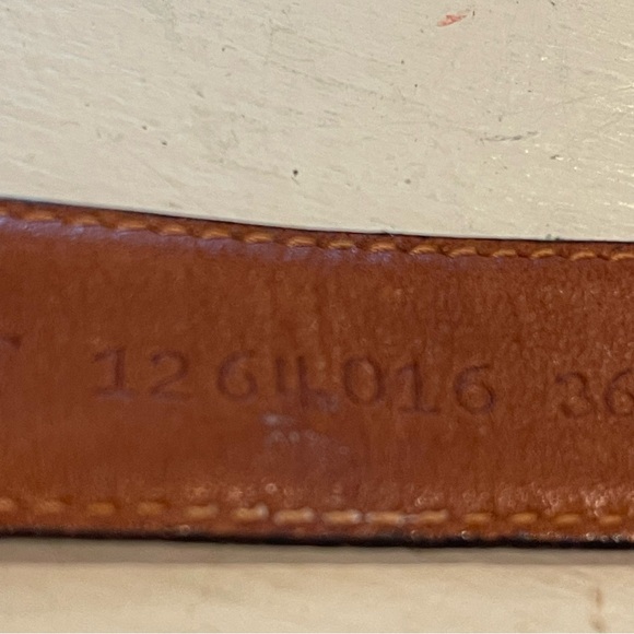 YSL Saddle Leather Belt 36/90 Vtg